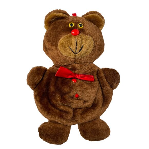 Vtg RH International Set of 2 Plush Boy Girl Teddy Bear Christmas Stockings 15" - Picture 4 of 8